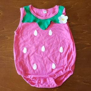 Strawberry onesie super cute